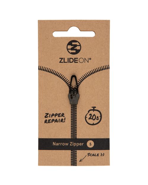Narrow Zippers S - Black