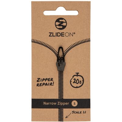 Narrow Zippers S - Black