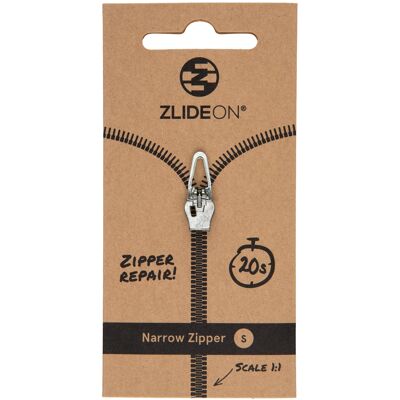 Narrow Zippers S - Silver