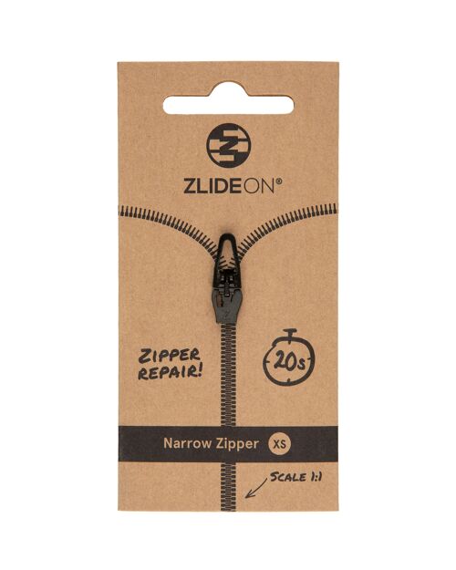 Narrow Zipper XS - Black