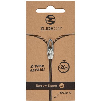 Narrow Zipper XS - Silver