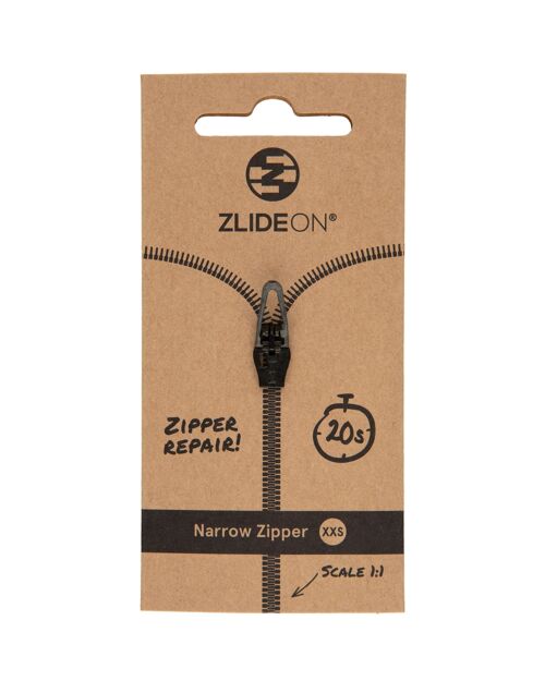 Narrow Zipper XXS - Black