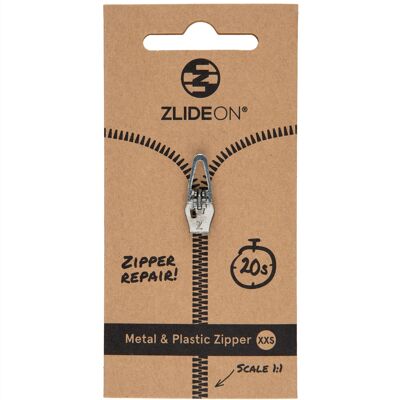 Metal & Plastic Zipper XXS - Silver