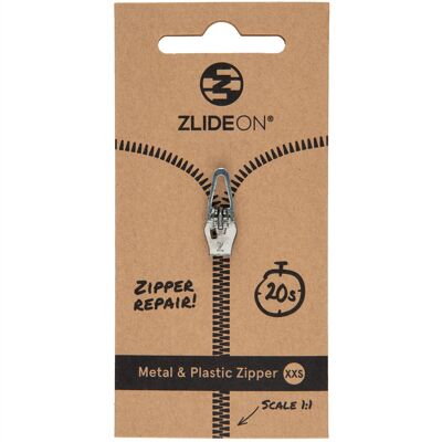 Metal & Plastic Zipper XXS - Silver