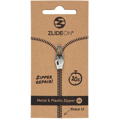 Metal & Plastic Zipper XS - Silver