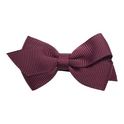 VIOLA – AW Lille flad 6 cm. sløjfe i grosgrain - rose wine bordoux