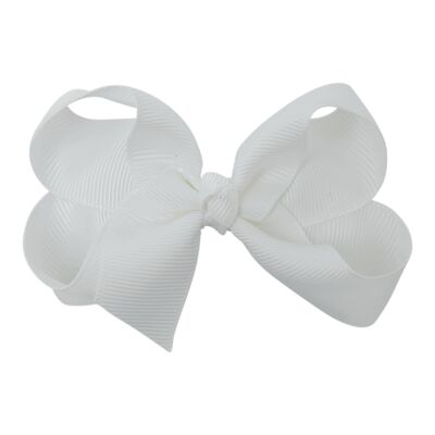 KAMILLA – Fin 8 cm. stor sløjfe i grosgrain - off white