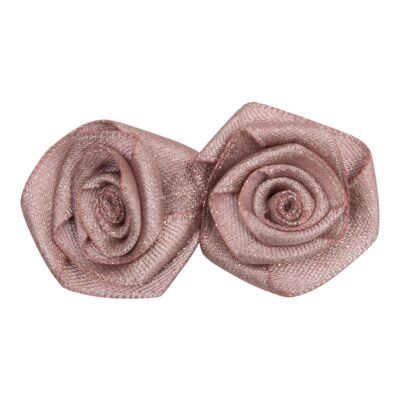 ERIKA – Dobbelt glitter rose med klapspænde - cameo glitter