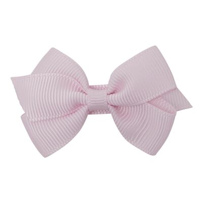 VIOLA – Lille flad 6 cm. sløjfe i grosgrain med elastik - icy pink baby lyseroed
