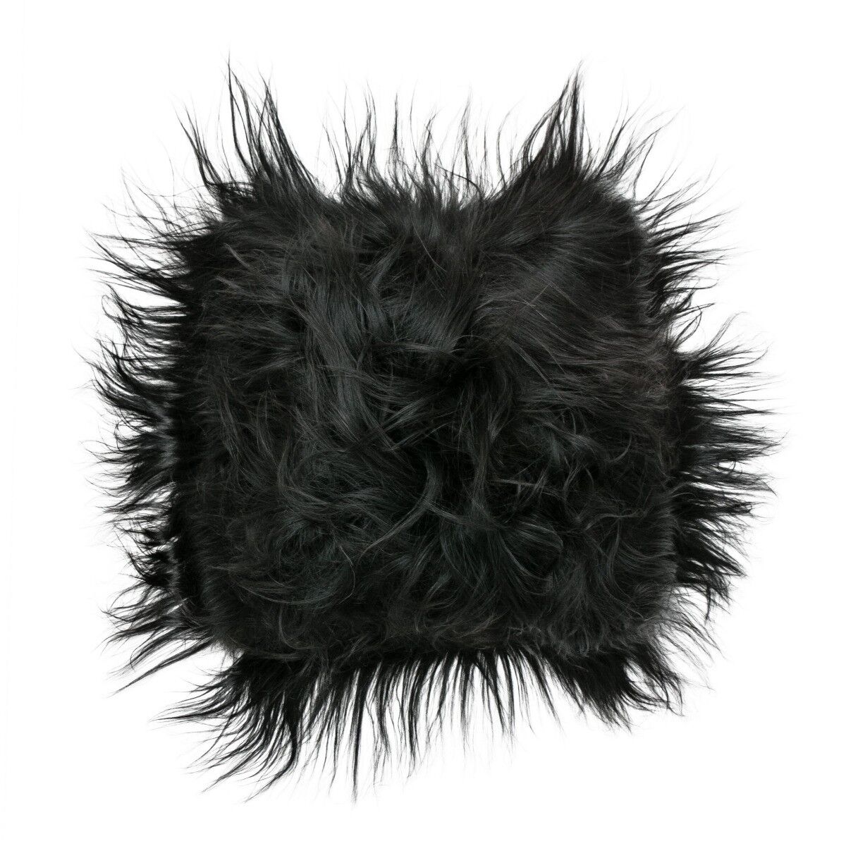 COPA DE SILLA EN PIEL DE OVEJA ISLANDESA NEGRA - CUERO FRANCÉS 🇫🇷