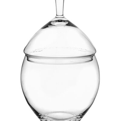 brodo vaso vetro con coperchio Lisa H35 Ø21,5