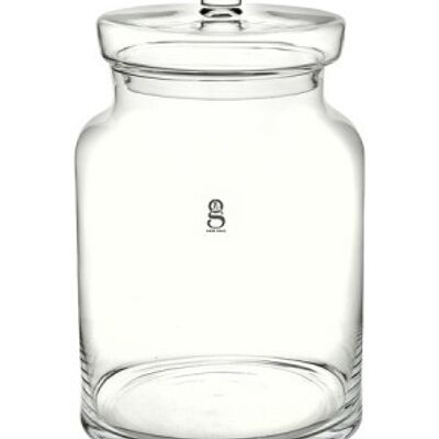 Glass storage jar with lid Luca H34 Ø22