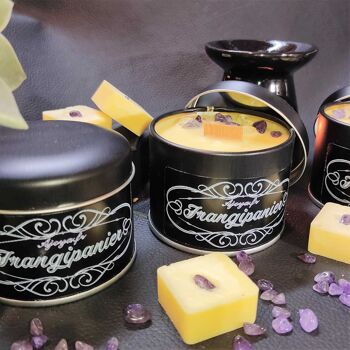Bougie Frangipanier 175gr - Boîte Métal avec Couvercle - Cire de Soja et Parfum de Grasse 1