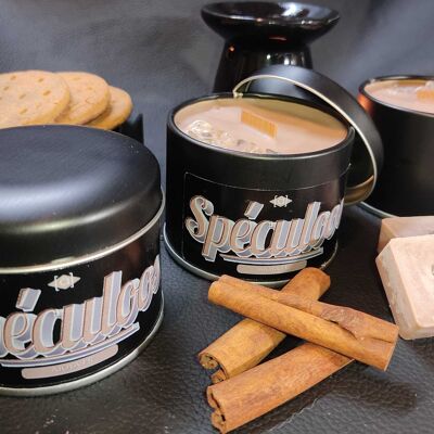 Speculoos Candle 175gr - Scatola in Metallo con Coperchio - Cera di Soia e Profumo di Grasse