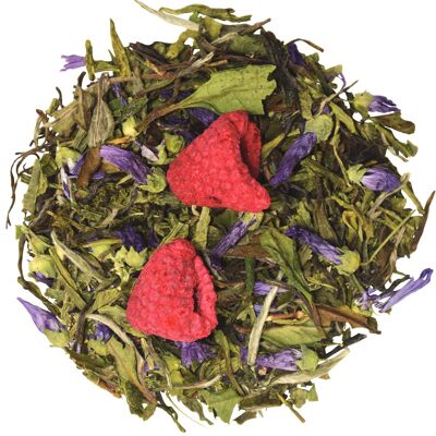 Violet raspberry green tea Organic 100g