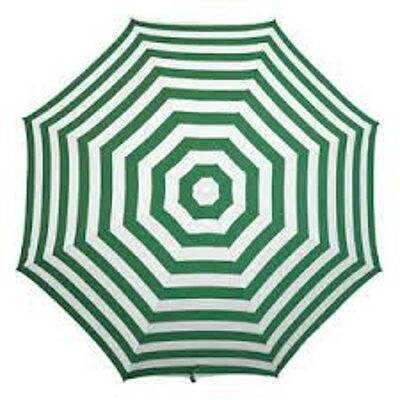 Noosa Beach Umbrellas - Emerald and White Stripe