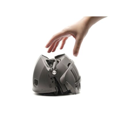 Foldable bicycle and scooter helmet PLIXI FIT gray