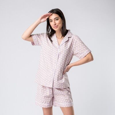 Pijama Algodón Orgánico Pipin Malva Producto de Comercio Justo