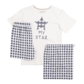 PYJAMA COTON BIO ENFANT SORA VICHY ENCRE 4