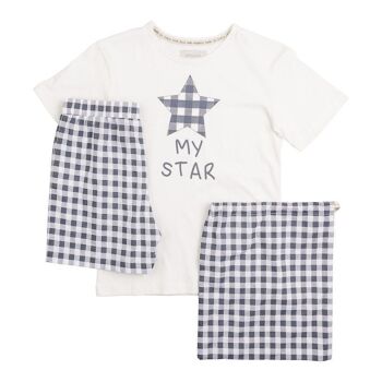 PYJAMA COTON BIO ENFANT SORA VICHY ENCRE 1