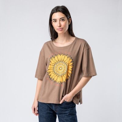 Organic t-shirt mei sepia