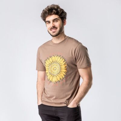 T-shirt Amahau Seppia in cotone biologico Prodotto del commercio equo e solidale