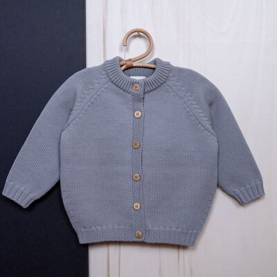 THE WOOLLY CARDIGAN - light grey - 74/80