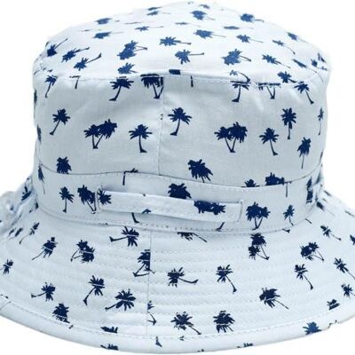 Bubzee Toggle Sun Hats - Toddler 2 - 4 Years - Light Palm Tree