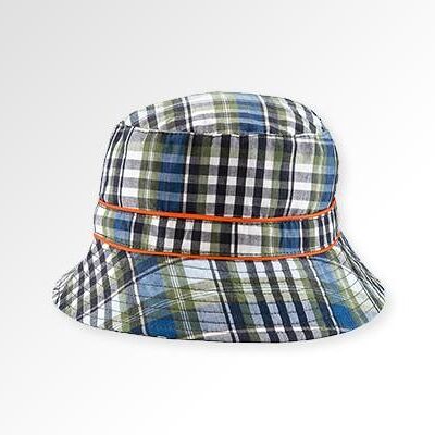 Bubzee Toggle Sun Hats - Toddler 2 - 4 Years - Navy Check