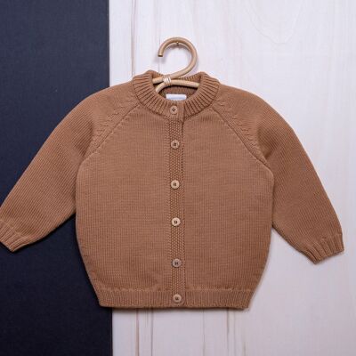 THE WOOLLY CARDIGAN - camel - 50/56