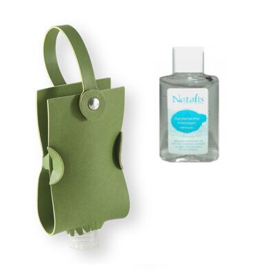 Dispenser Olive green incl. hygienic hand gel