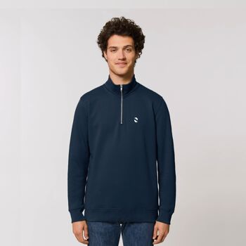 Couche Intermédiaire Hybride 1/4 Zip - Marine 1