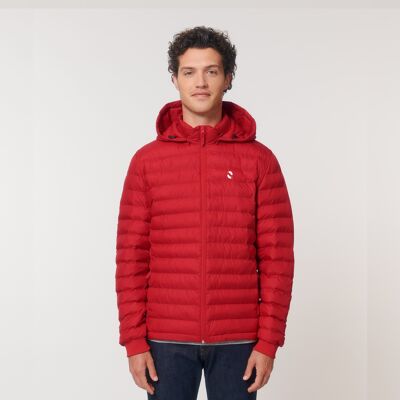 Hybrid Padded Hood Jacket - Red