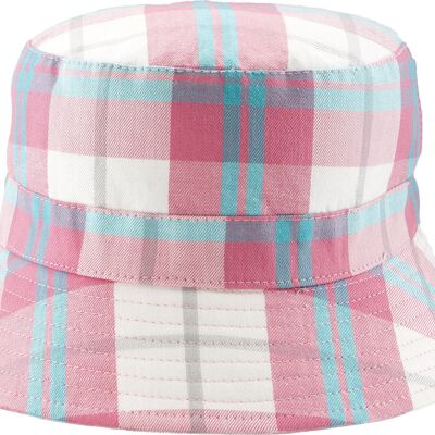 Bubzee Toggle Sun Hats - Toddler 2 - 4 Years - White Check