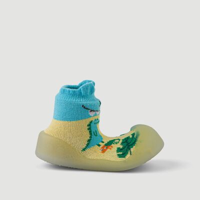 Big Toes Chameleon Dino Sky baby shoes in cotton that change color