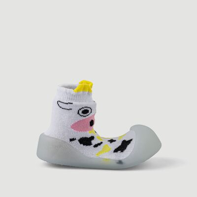 Big Toes Chameleon Cow baby shoes in cotton that change color