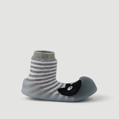 Calzado de bebés Big Toes modelo Chameleon Bear Black de algodón que cambian de color
