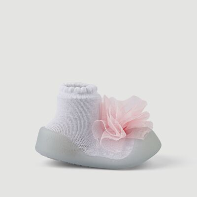 Big Toes baby shoes Chameleon Corsage Pink model in cotton that change color