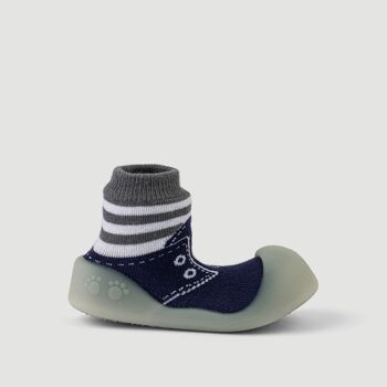 Chaussons bébé Big Toes modèle Chameleon Blue Sneakers en coton qui changent de couleur 1