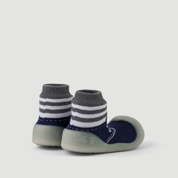Chaussons bébé Big Toes modèle Chameleon Blue Sneakers en coton qui changent de couleur 4