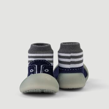 Chaussons bébé Big Toes modèle Chameleon Blue Sneakers en coton qui changent de couleur 5