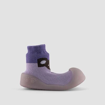 Chaussons bébé Big Toes modèle Souris Caméléon Lilas en coton à couleur changeante