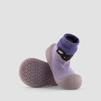 Chaussons bébé Big Toes modèle Souris Caméléon Lilas en coton à couleur changeante 6