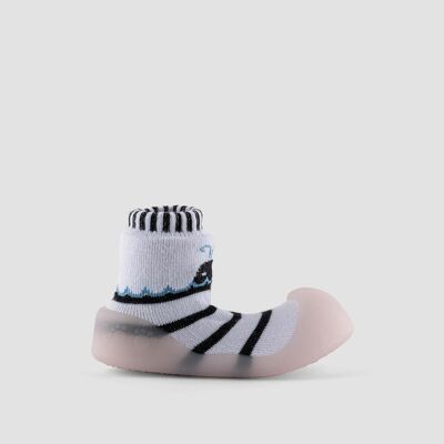 Big Toes Chameleon Whale baby shoes in cotton that change color