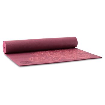 Tapis de yoga mandala 4.5mm aubergine 2