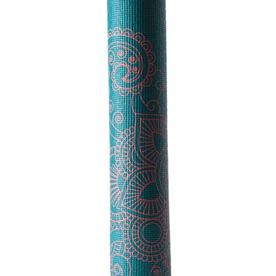 Yoga mat mandala 4.5mm petrol