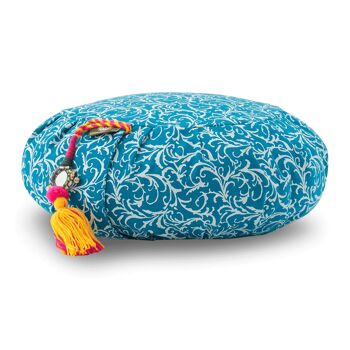 Coussin de méditation Zafu Raja Turquoise 1