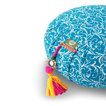 Coussin de méditation Zafu Raja Turquoise 3