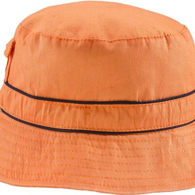 Bubzee Pocket Sun Hats - Kidz 4 - 6 Years - Orange