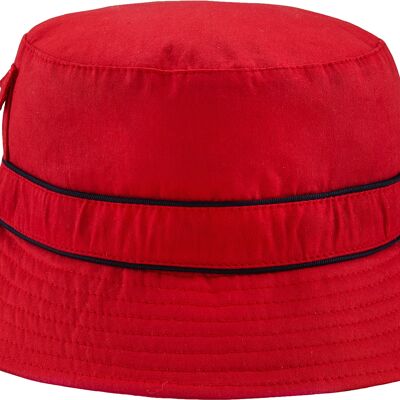 Bubzee Pocket Sun Hats - Kidz 4 - 6 Years - Red